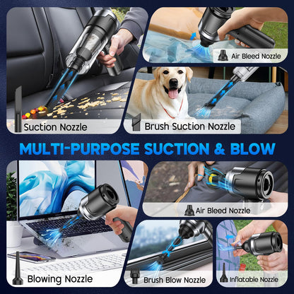 KMM Handheld Car Vacuum Cleaner, Hand Held Vacuum Cleaner and Air Duster