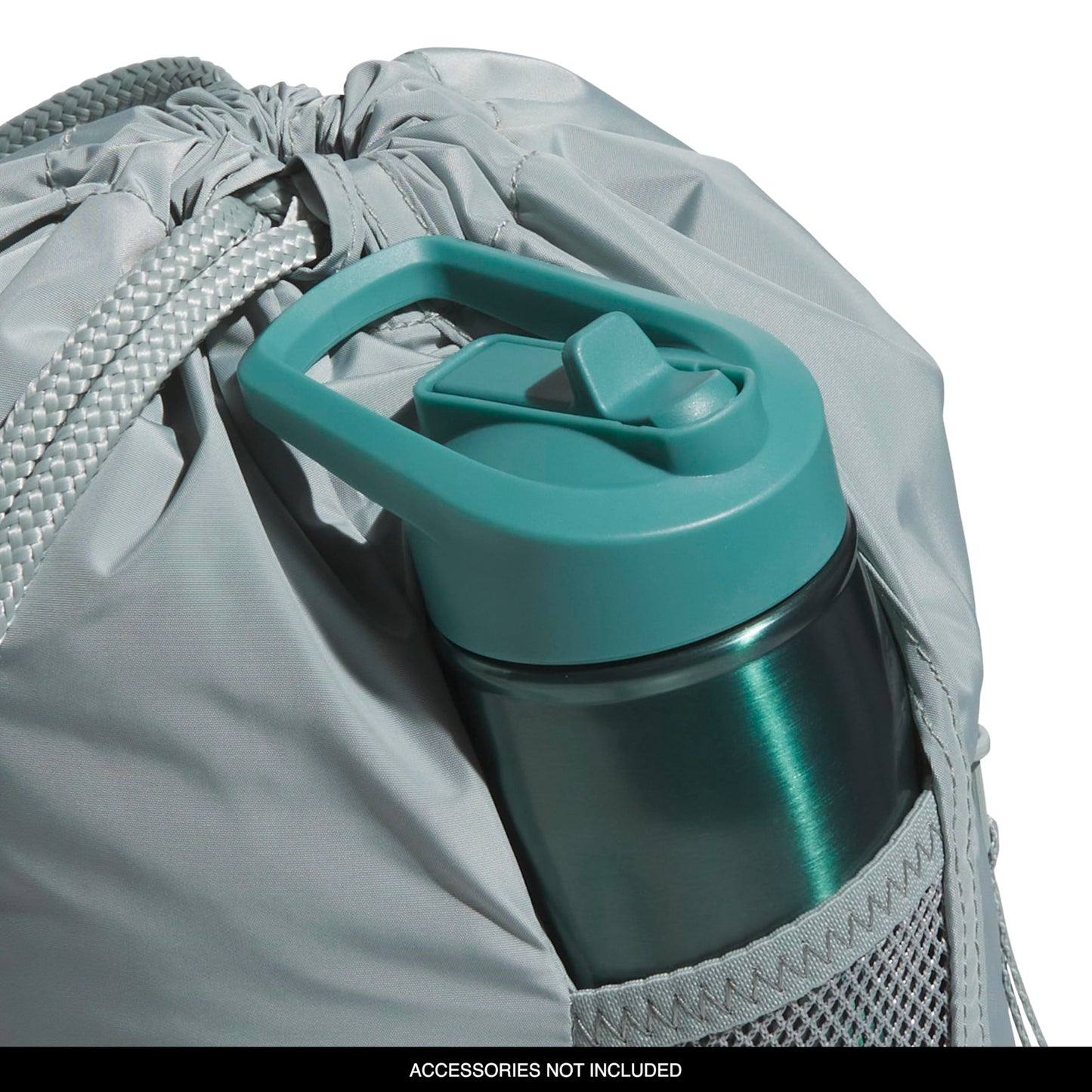 adidas Alliance Sackpack – Drawstring Backpack for Sports, Small Gym Bag, Preloved Teal Green/Black/3, OSFA