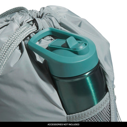 adidas Alliance Sackpack – Drawstring Backpack for Sports, Small Gym Bag, Preloved Teal Green/Black/3, OSFA