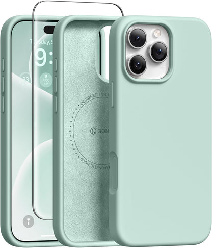 GONEZ Magnetic for iPhone 17 Pro Max Case, Silicone Cover Stone