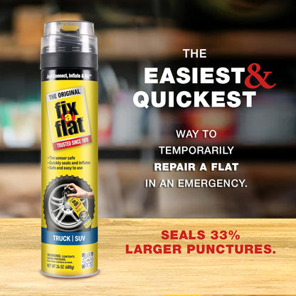 Fix-A-Flat Tire Repair, 16 oz, 2-Pack | Emergency Use | Eco-Friendly Formula | For Standard Tires | Universal Fit