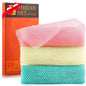 UJFQBH African Net Sponge Authenti, Exfoliating Body Scrubber for Back and Hard to Reach Areas, Gentle Daily Exfoliation for Deep Cleansing, Quick Drying Shower Essential, Aqua Grey 3 Pack