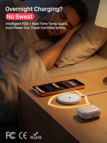 Magsafe Charger Magnetic Wireless Charge iPhone: Strong Magnet Charging Pad