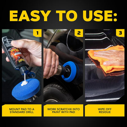 Meguiar's Quik Eraser Kit, Car Scratch Remover, 4 Piece Kit