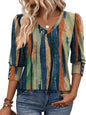 Zeagoo Womens 3/4 Sleeve V Neck T Shirts Dressy Casual Tops