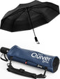 Windproof Travel Umbrella - Compact & Withstands Winds up to 100MPH, Strongest Premium Auto Folding Umbrella for Rain and Sun - Durable, Light & Portable for Women & Men, Fits Backpack & Cars