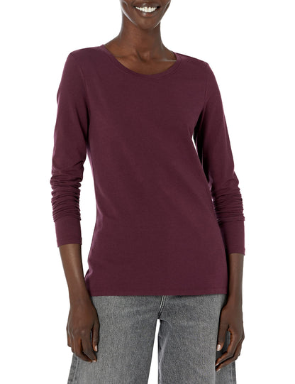 Amazon Essentials Women's Regular-Fit Long-Sleeve Crewneck T-Shirt