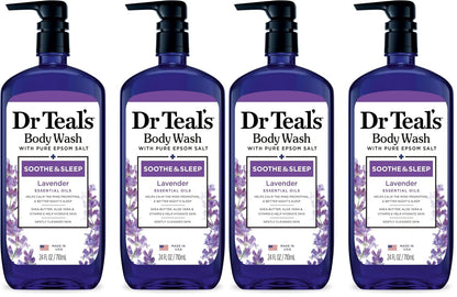 Dr Teal's Body Wash with Pure Epsom Salt, Relax & Relief with Eucalyptus & Spearmint, 24 fl oz (Pack of 2)