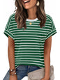 WIHOLL Womens Tops Short Sleeve Shirts Summer Outfits 2026 Spring Dressy Casual Clothes Clothing