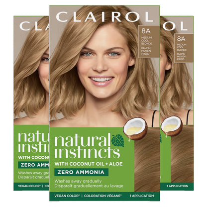 Clairol Natural Instincts Demi-Permanent Hair Dye, 4 Dark Brown | 1 Pack
