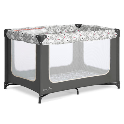 Dream On Me Zodiak Portable Playard, Compact for Travel, Carry Bag, Gray & Pink