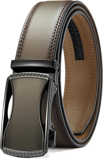 CHAOREN Men's Leather Ratchet Belt - Customizable Fit (35mm)