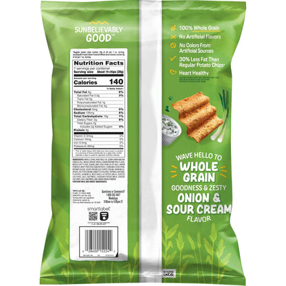 SunChips 100% Whole Grain Chips, Variety Pack, 1 oz Bags, Pack of 40, No Artificial Flavors, Colors