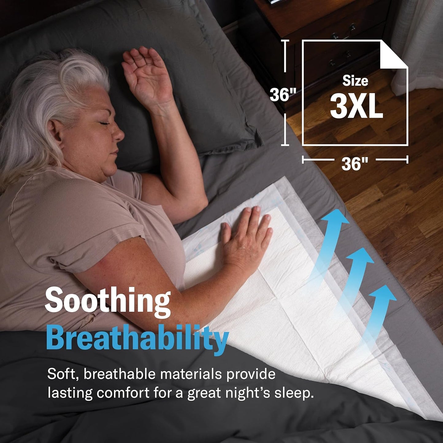 Chucks® MAX Hospital Bed Pads Disposable Adult 36 x 36 Breathable Incontinence Pads - XXX-Large Pee Pads for Adults - Heavy Duty 10X Absorbency Underpads - 400 Lbs. Patient Repositioning [20 Count]