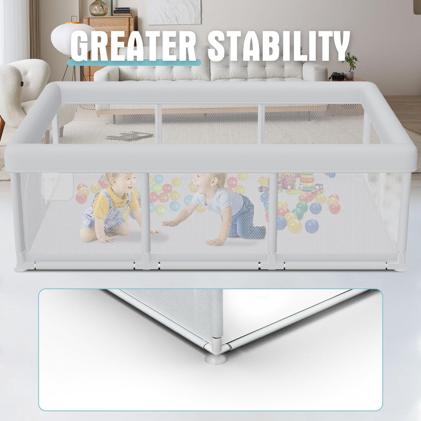Hiaksedt Baby Playpen 50x50 Inch, Play Pens for Babies and Toddlers