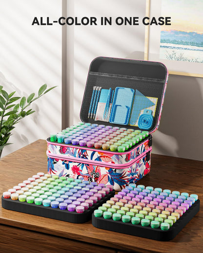 ARTDOT 60 Slots Storage Container for Diamond Art Kits for Adults, Portable Bead Storage Boxes for Diamond Painting Accessories and Tools