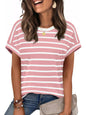 WIHOLL Womens Tops Short Sleeve Shirts Summer Outfits 2026 Spring Dressy Casual Clothes Clothing