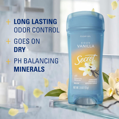 Secret Fresh Antiperspirant Deodorant for Women, 72hr Freshness on the Rocks with Pro-Hyaluronic Acid, Miami Mocktails Edition, Clear Gel, Pineapple Paradise with Pineapple & Coconut Scent, 2.6 oz