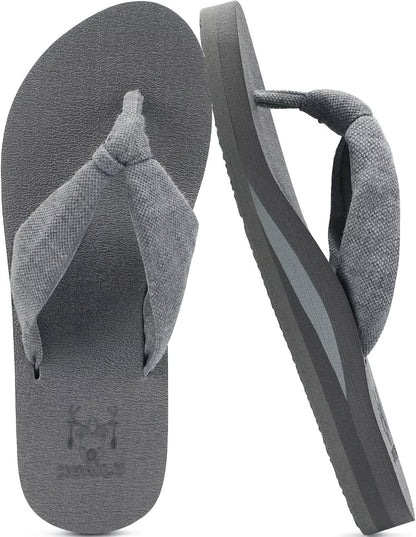 KuaiLu Flip Flops for Women with Arch Support Summer Beach Thong Sandals