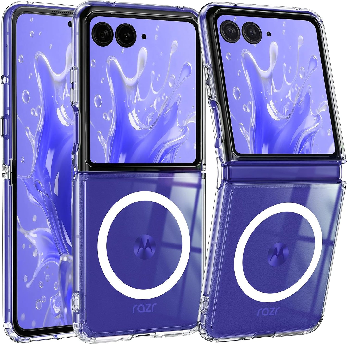 FNTCASE for iPhone 17 Pro Case Clear Magnetic with Screen Protector