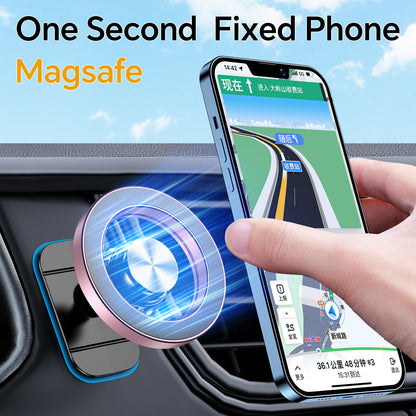 for iPhone Magsafe car Mount【20 Strong Magnets】Magnetic Phone Holder for Car Dashboard【360° Rotation】Hands Free Car Phone Holder Mount Dash Fit iPhone 15 14 13 12 Pro Max Plus MagSafe Car Accessories