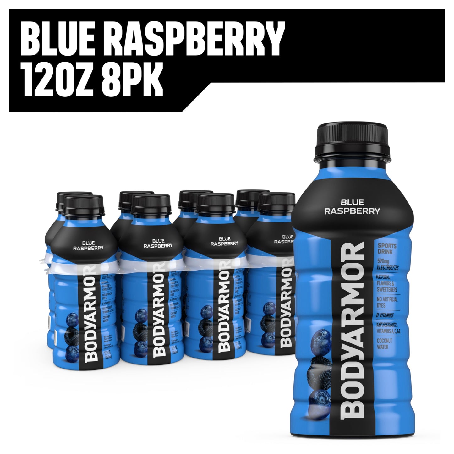 BODYARMOR Sports Drink, Strawberry Banana, Electrolyte Drink Hydration, 12 Fl Oz Bottles (8 Pack), Flavored Coconut Water with B Vitamins & Antioxidants