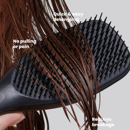 Tangle Teezer Ultimate Detangler Brush, Straight to Wavy, Liquorice Black