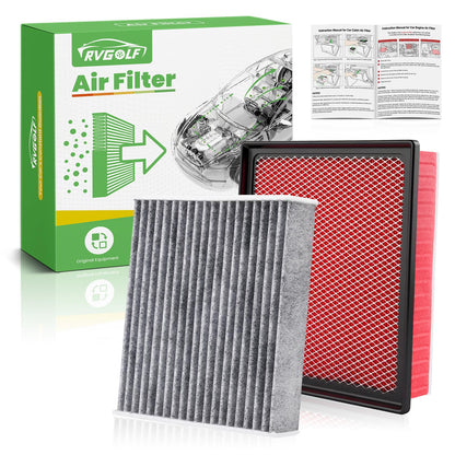 Engine+Cabin Air Filter Fit for 2014-2020 Rogue, 2017-2022 Rogue Sport