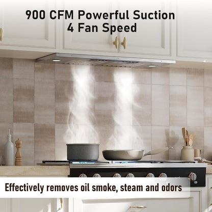 IKTCH 30 inch Insert Range Hood 900 CFM, Ducted/Ductless Vent Hood