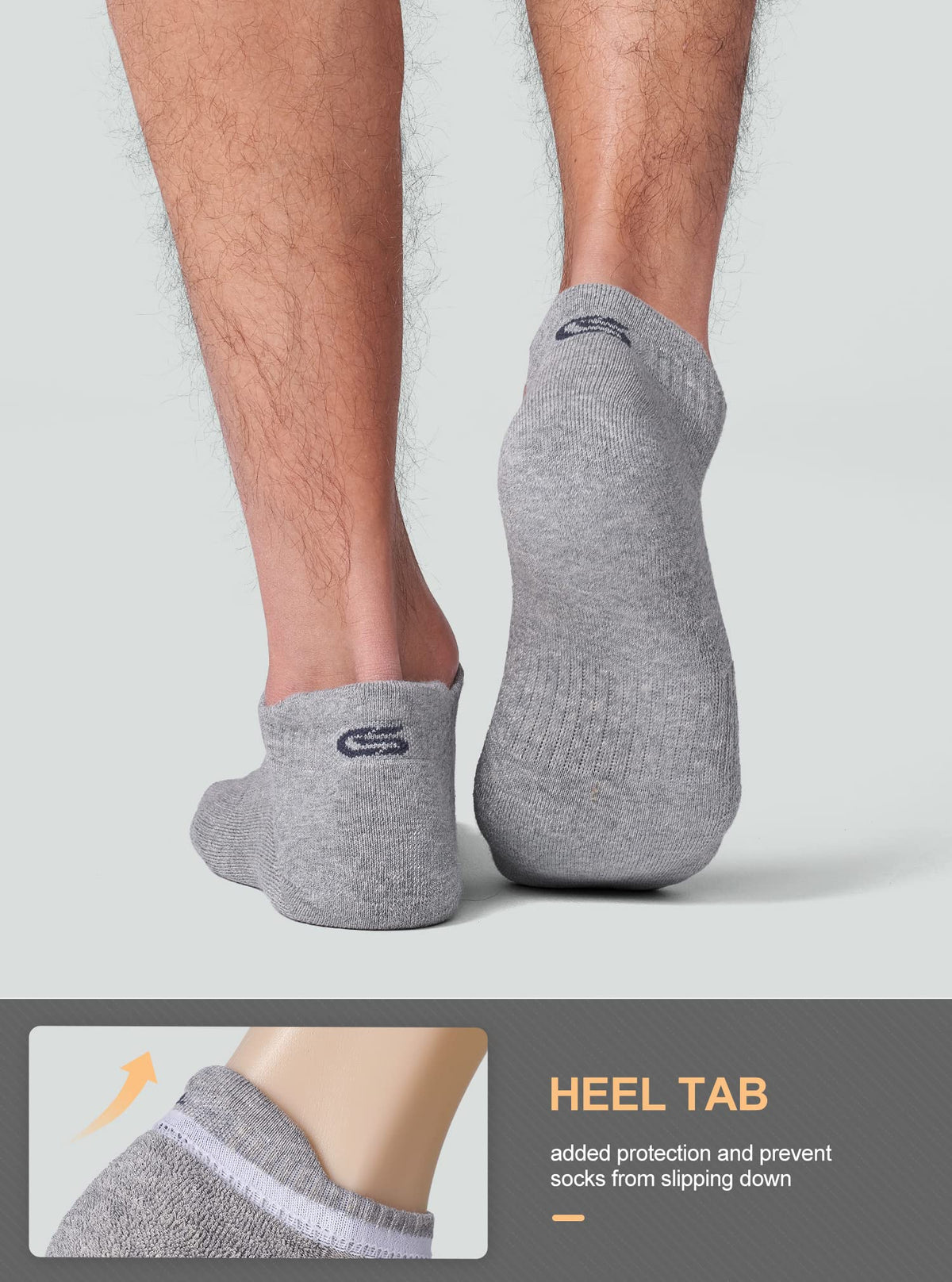 CS CELERSPORT 6 Pairs Ankle Athletic Running Socks Low Cut Sports Tab Socks for Men and Women