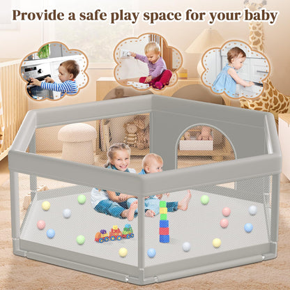 Hiaksedt Baby Playpen 50x50 Inch, Play Pens for Babies and Toddlers