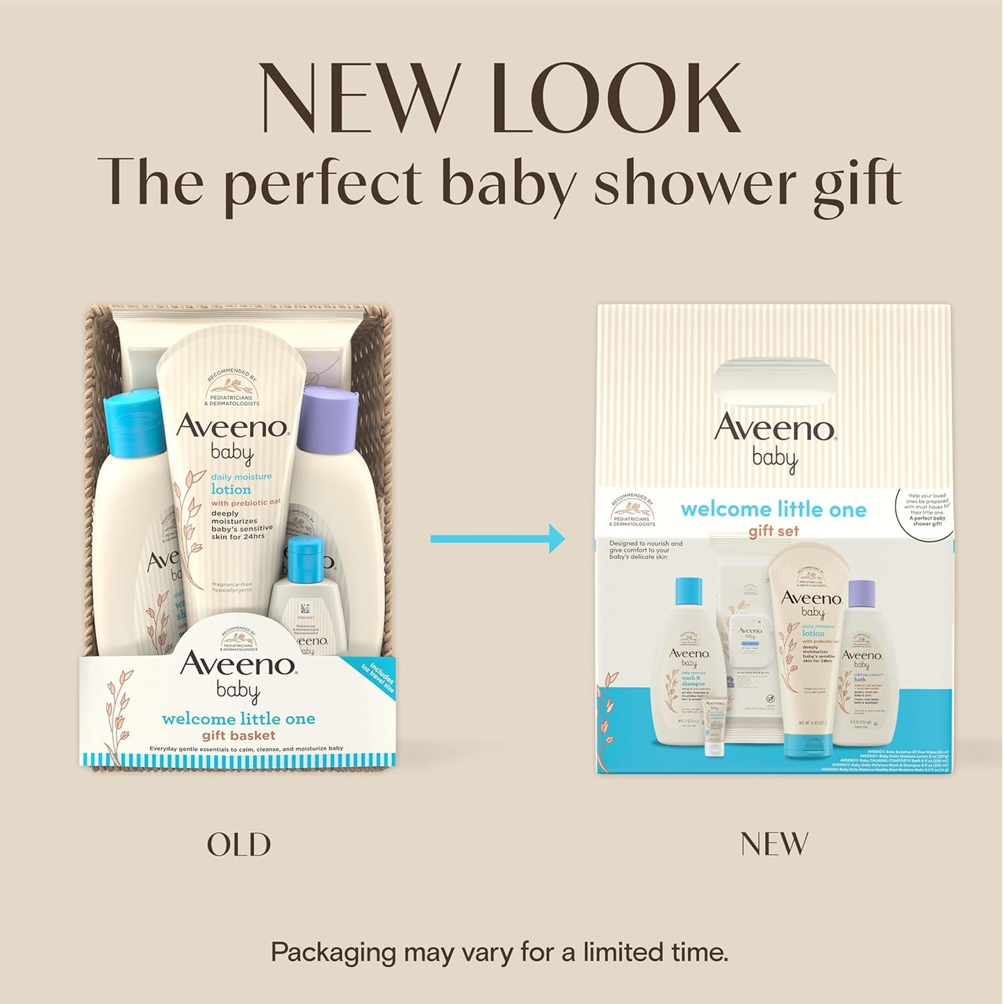 Aveeno Baby Welcome Little One Gift Set, Baby Essentials Set, 5 Items