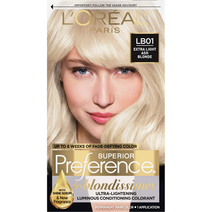 L'Oreal Paris Superior Preference Luminous Fade-Defying Permanent Hair Color, Hair Dye For Up to 9 Weeks of Radiance, Medium Brown 5, 1 Hair Dye Kit