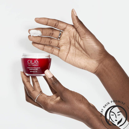 Olay Face Moisturizer, Regenerist Micro-Sculpting Facial Cream for Women - Anti-Aging, Anti-Wrinkle, Firming Skin Care - Triple Collagen Cream, Peptide Moisturizer, Hyaluronic Acid, Niacinamide, 1.7oz