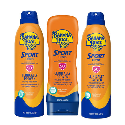 Banana Boat Sport SPF 50 Sunscreen Spray, 6 oz (2 Pack)