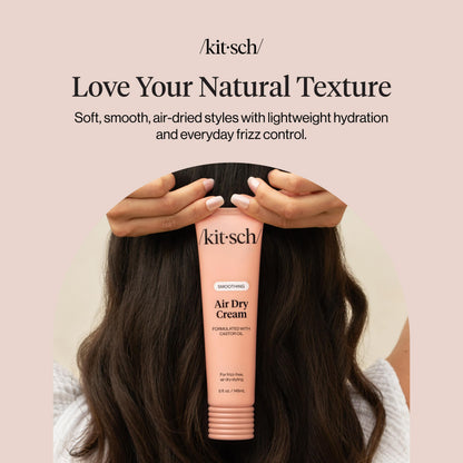 Kitsch Smoothing Air Dry Cream – With Castor Oil & Coconut Oil - 5.3 oz