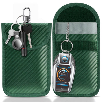 Faraday Pouch for Car Keys, Faraday Bag, Car RFID Signal Blocking Holder, Key Fob Protector, Key fob cage Block Signal Anti-Theft Fob Case Red,M