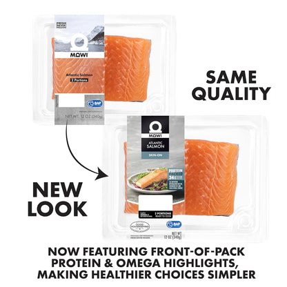 MOWI Atlantic Salmon 12oz, 2 Portions, Fresh Never Frozen