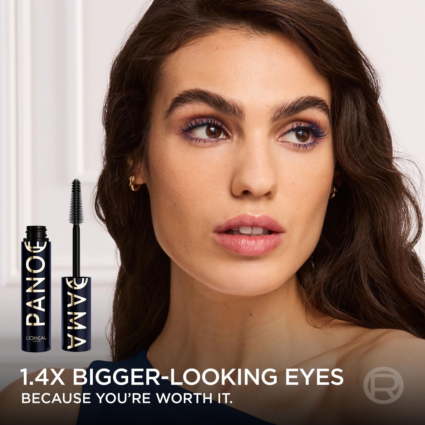 L'Oreal Paris Voluminous Panorama Chromatic Mascara, Volumizing and Lengthening Brown Mascara, Longwear, Smudge-Resistant and Washable, 705 Brown Leather