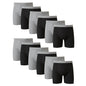 Hanes mens Underwear Boxer Briefs Pack, Cool & Breathable Cotton Moisture-wicking Underwear for Men, No Ride Up