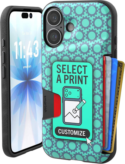 Smartish® iPhone 13 Wallet Case - Wallet Slayer Vol. 1 [Slim + Protective] Credit Card Holder - Drop Tested Hidden Credit Card Slot Cover for Apple iPhone 13 - Black Tie Affair