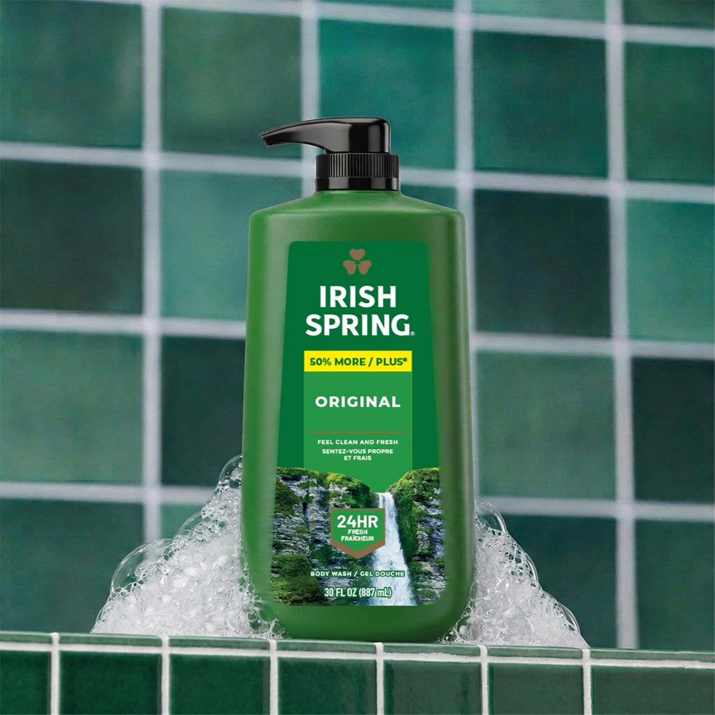 Irish Spring Mens Body Wash, Moisture Blast Body Wash for Men, Feel Fresh All Day, 30 Oz Pump Bottle