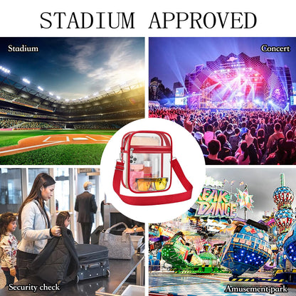 USPECLARE Clear Purse for Stadium Events Transparent Messenger Bag