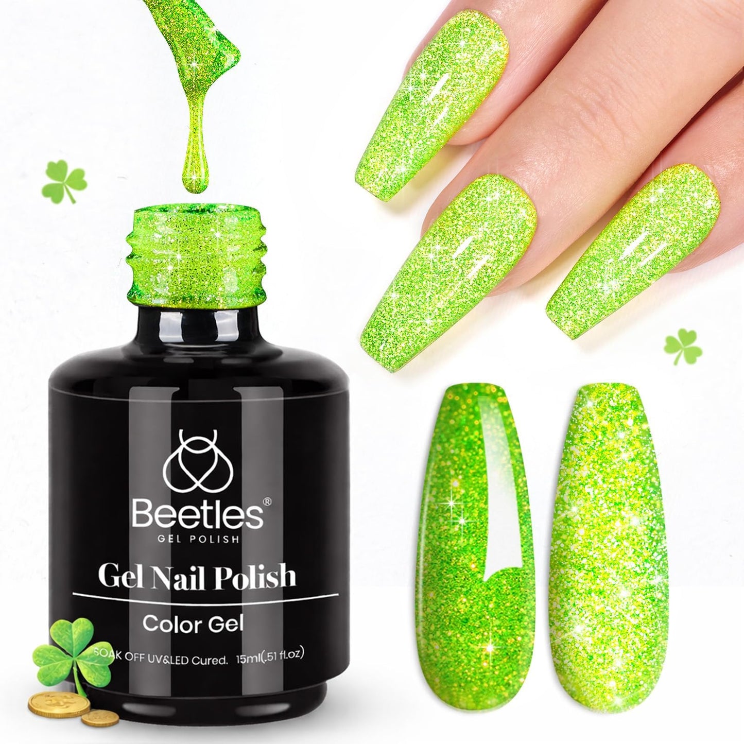 Beetles Purple Gel Nail Polish, 1 Pcs 15ml Purple Gel Polish