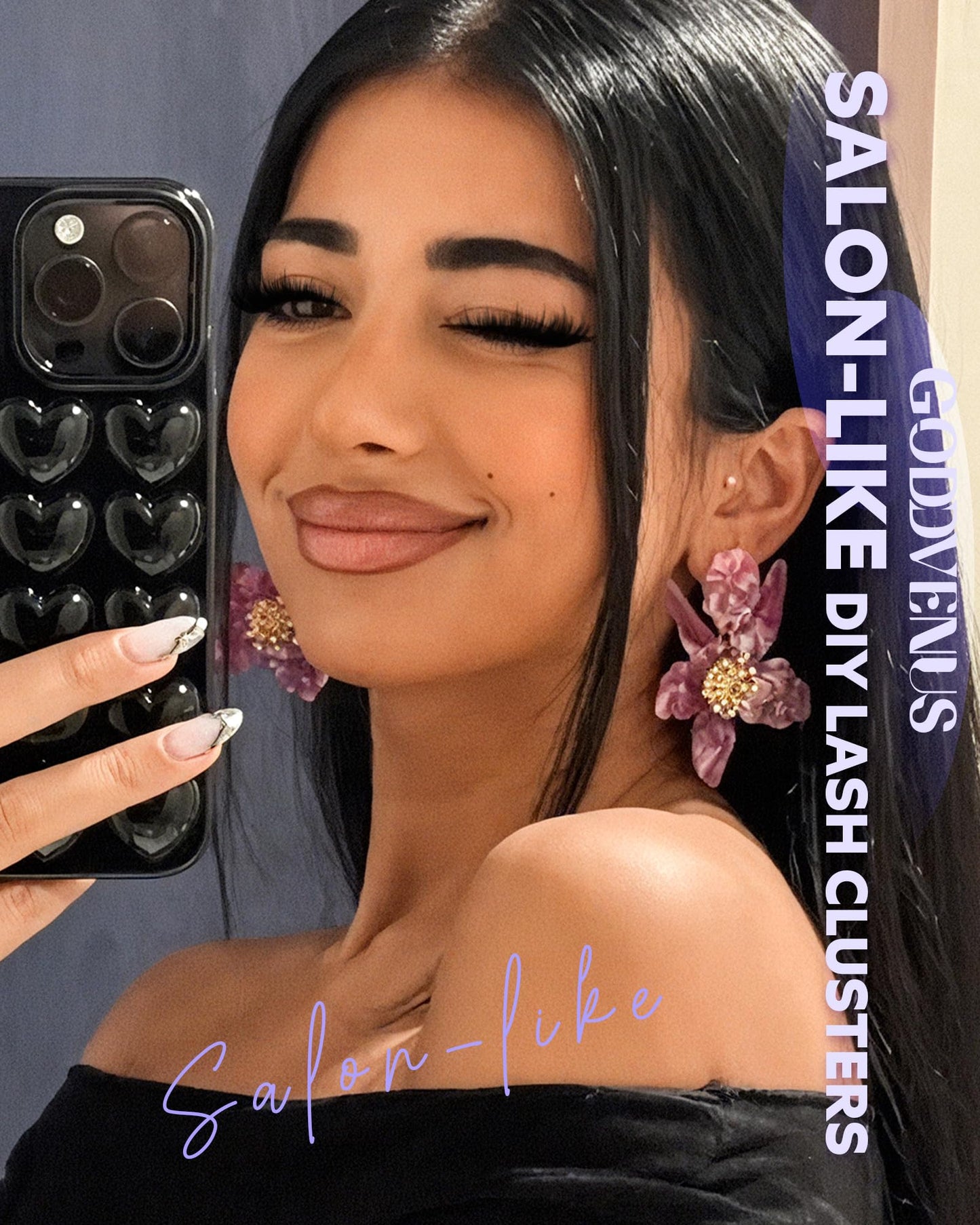 Goddvenus Pre-made Spikes Lash Clusters Wispy Manga Eyelash Clusters
