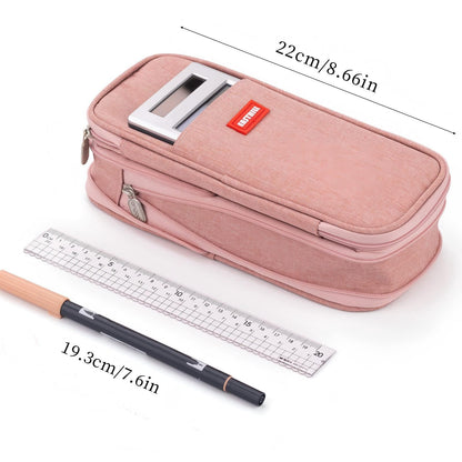 EASTHILL Big Capacity Pencil Case Large Pencil Pouch Stationery Pen Bag for Teen Girls-Green