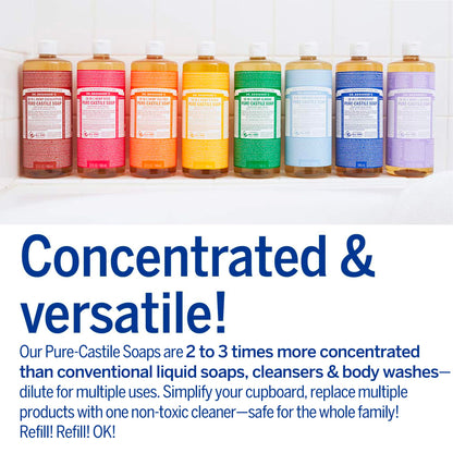 Dr. Bronner's Peppermint Pure-Castile Liquid Soap, Hand Soap, 32 oz