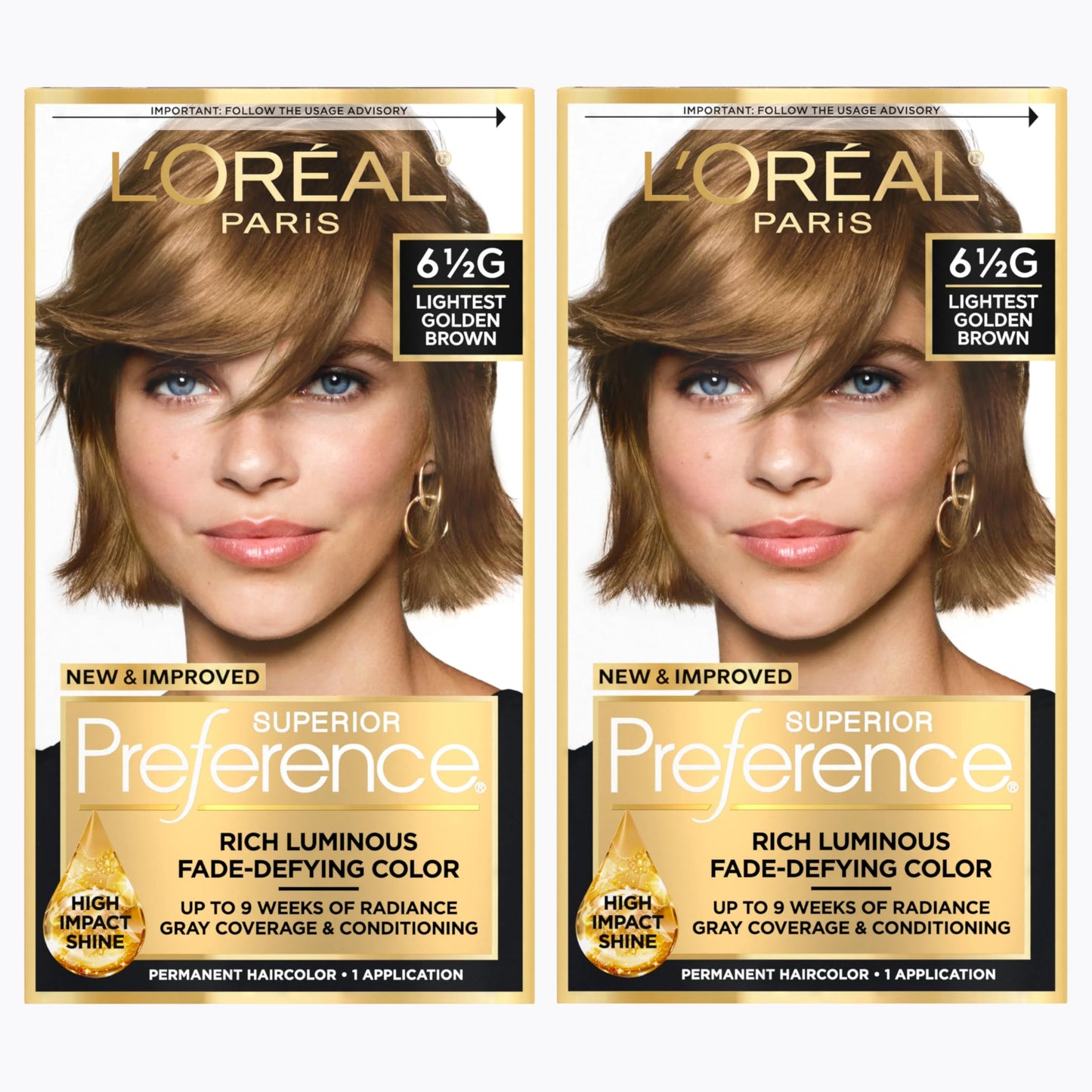 L'Oreal Paris Superior Preference Luminous Fade-Defying Permanent Hair Color, Hair Dye For Up to 9 Weeks of Radiance, Medium Brown 5, 1 Hair Dye Kit