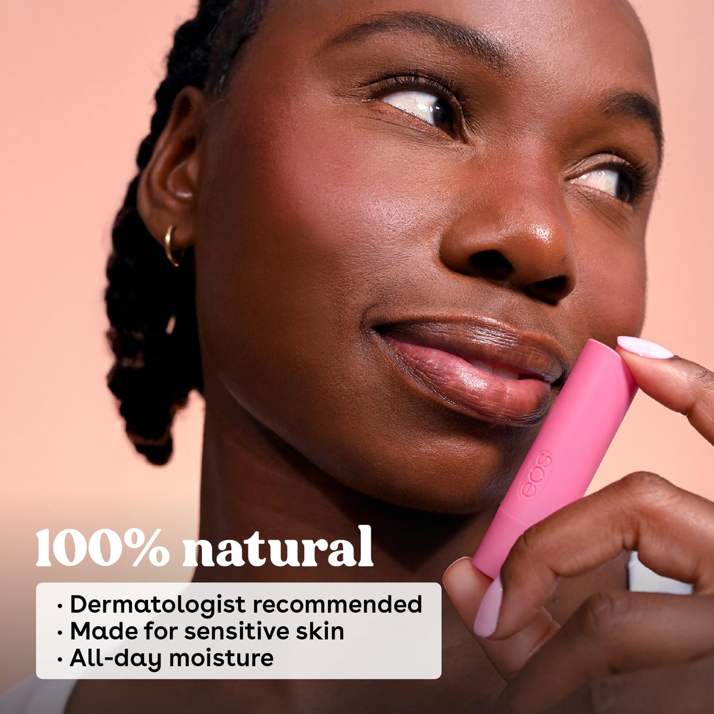 eos 100% Natural Lip Balm - Strawberry Sorbet and Pomegranate Raspberry, All-Day Moisture, Lip Care Products, 0.14 oz, 2-Pack
