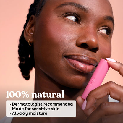 eos 100% Natural Lip Balm - Strawberry Sorbet and Pomegranate Raspberry, All-Day Moisture, Lip Care Products, 0.14 oz, 2-Pack